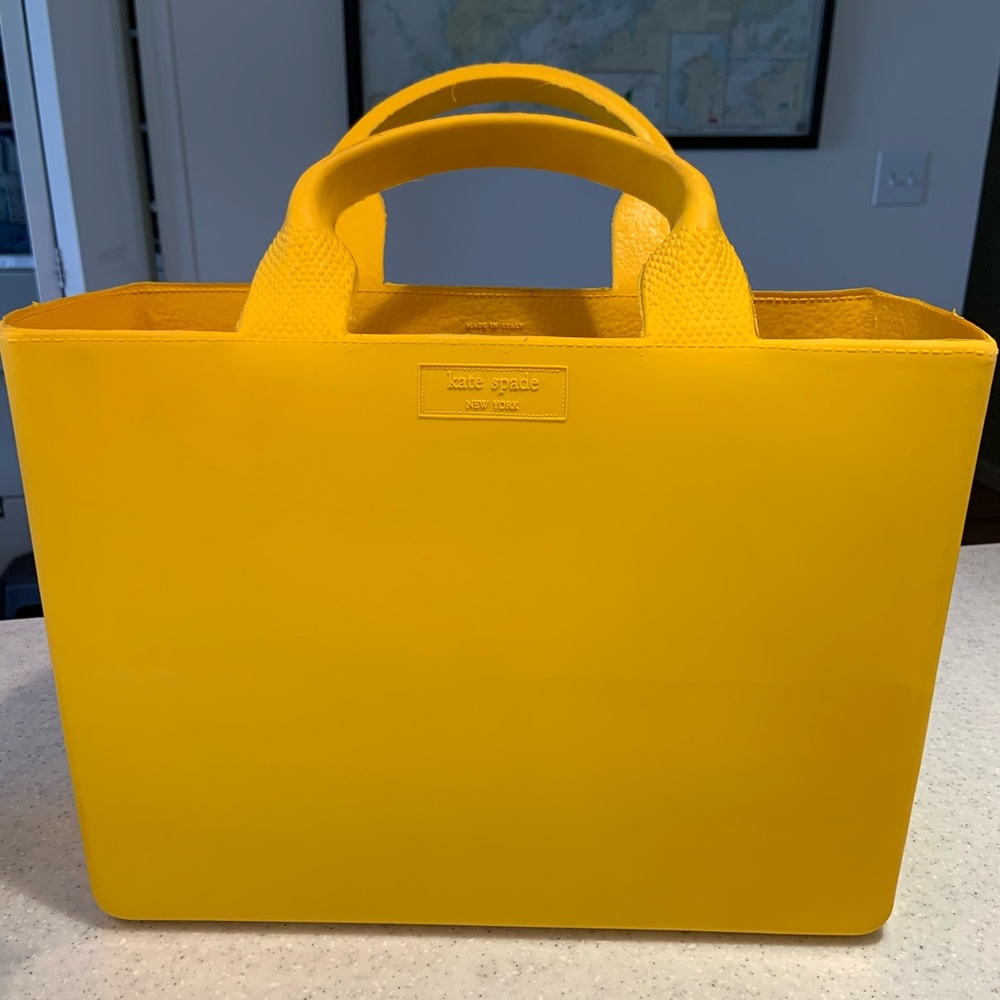 Kate Spade yellow rubber tote
